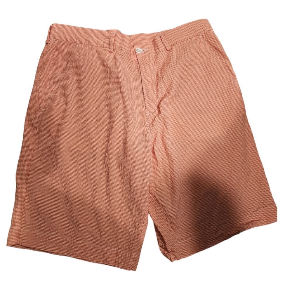LACOSTE Red White Seersucker Mens Short -  Size 34‎